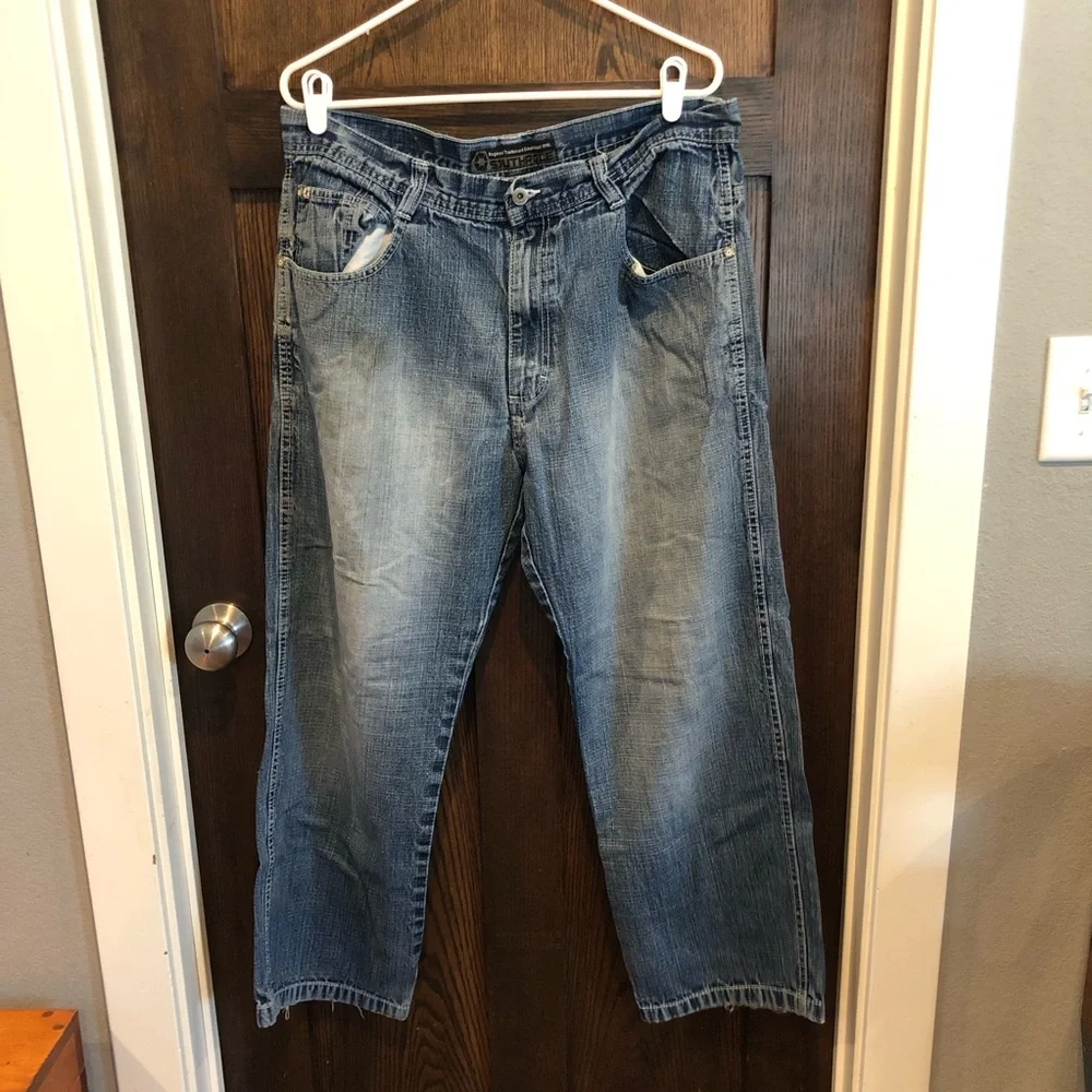Vintage Y2K South Pole Baggy Streetwear Jeans Pants Size 38 Wide Leg Skater